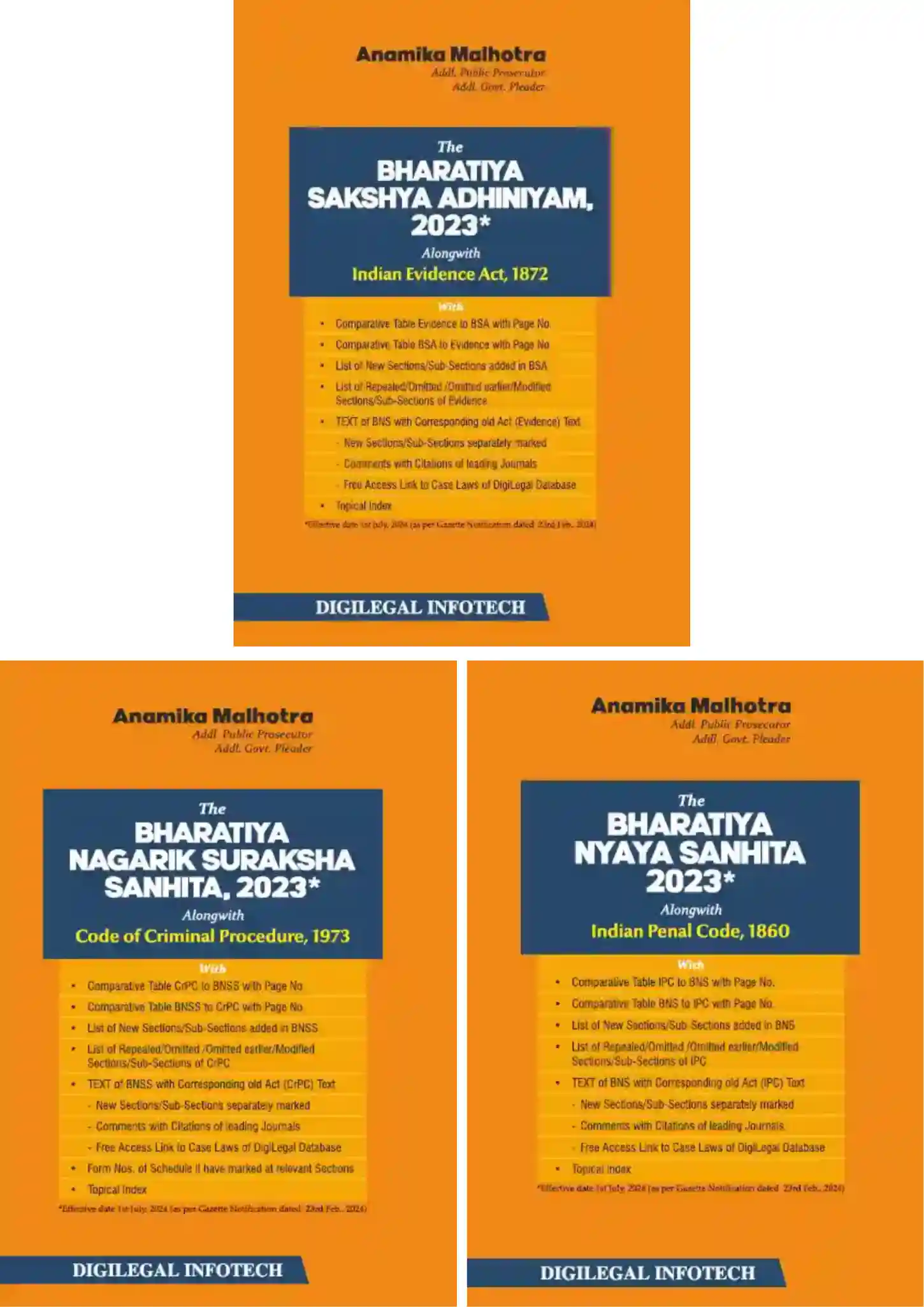 New Criminal Laws - Set of 3 - BNS, BNSS, BSA